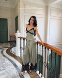Lace Satin Trousers