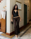Low waist flared trousers