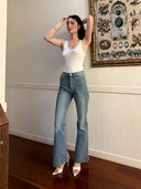 High waist flared jeans