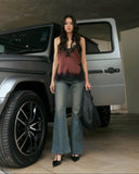 High waist flared jeans