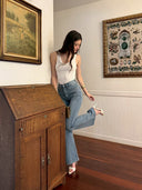 High waist flared jeans