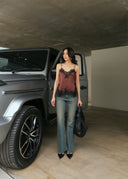 High waist flared jeans