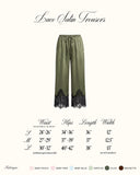 Lace Satin Trousers