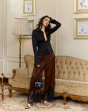 Lace Satin Trousers
