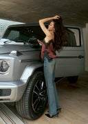 High waist flared jeans