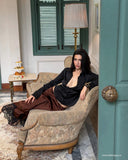 Lace Satin Trousers
