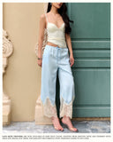 Lace Satin Trousers