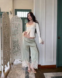 Lace Satin Trousers