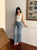 High waist flared jeans