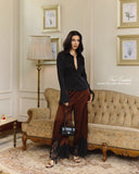 Lace Satin Trousers