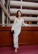 Savia lace knit dress