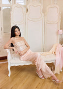 Lace Satin Trousers
