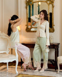 Lace Satin Trousers